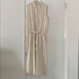 Vince Linen Sleeveless Jumpsuit